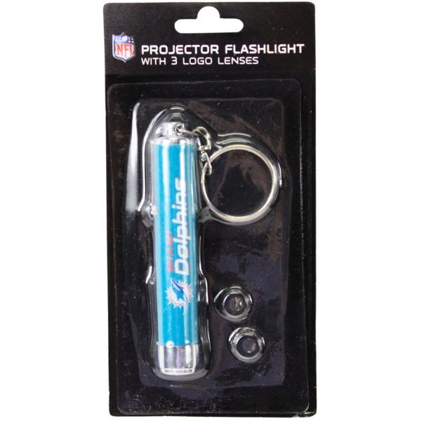 Miami Dolphins Projectors - Keychain - 3 Logo Lenses Included - 12 For $18.00 - Wholesale Miami Dolphins Products - Dolphins Merchandise