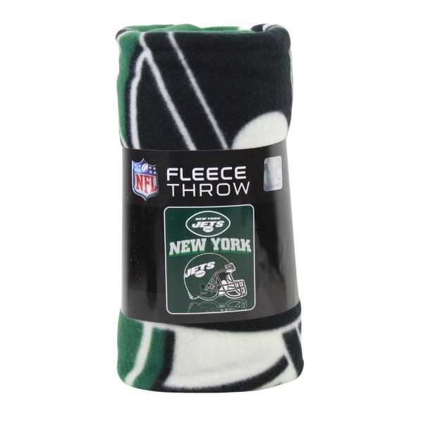 New York Jets Blankets - 50"x60" Fleece - GridIron Style - 2 For $18.00 - Wholesale New York Jets Products - Jets Merchandise