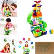 Banan Melon Toys - DIY Building Blocks - Rainbow Puppy 98PC Set - Brown Box Packaging - 5 Sets For $20.00