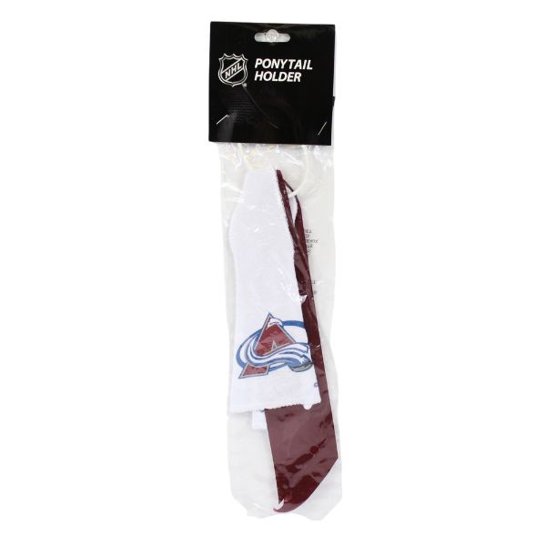 Colorado Avalanche Hair Accessories - Jersey Style PonyTail Holder - 12 For $18.00 - Colorado Avalanche