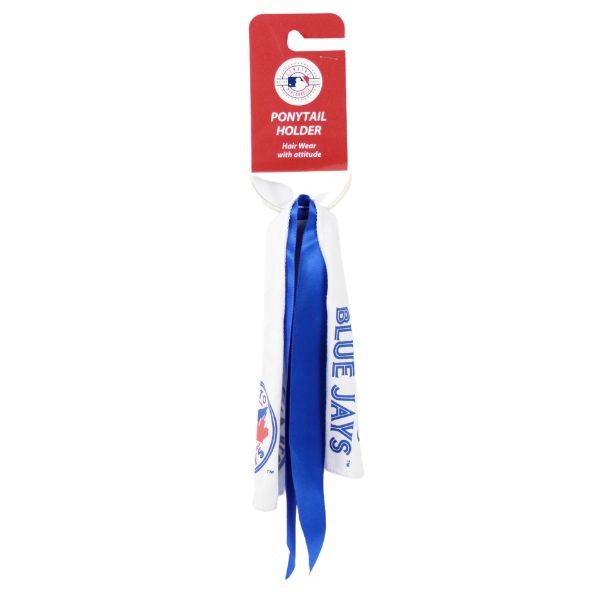 Toronto Blue Jays Accessories - Jersey Style PonyTail Holder - 12 For $18.00 - Wholesale Toronto Blue Jays Products - Blue Jays Merchandise