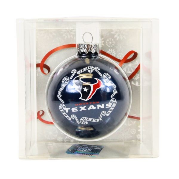 Houston Texans Ornaments - The Candy Cane Ball - 6 For $21.00 - Wholesale Houston Texans Products - Texans Merchandise 2