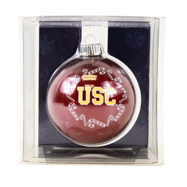 USC Trojans Ornaments - The Candy Cane Ball - 6 For $21.00 - USC Trojans