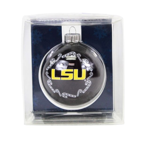 LSU Tigers Ornaments - The Candy Cane Ball - 6 For $21.00 - LSU
