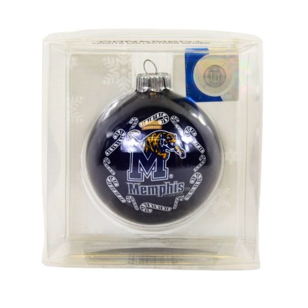 Memphis Tigers Ornaments - The Candy Cane Ball - 6 For $21.00 - Memphis Tigers
