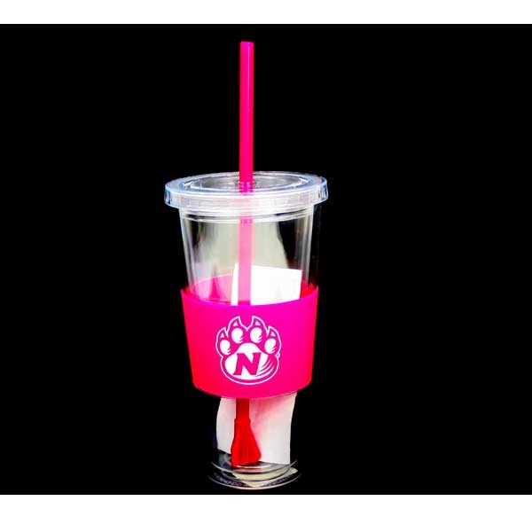 Northwest Missouri State Gear - Pink 22OZ Straw Tumblers - 12 For $30.00 - Missouri Tigers