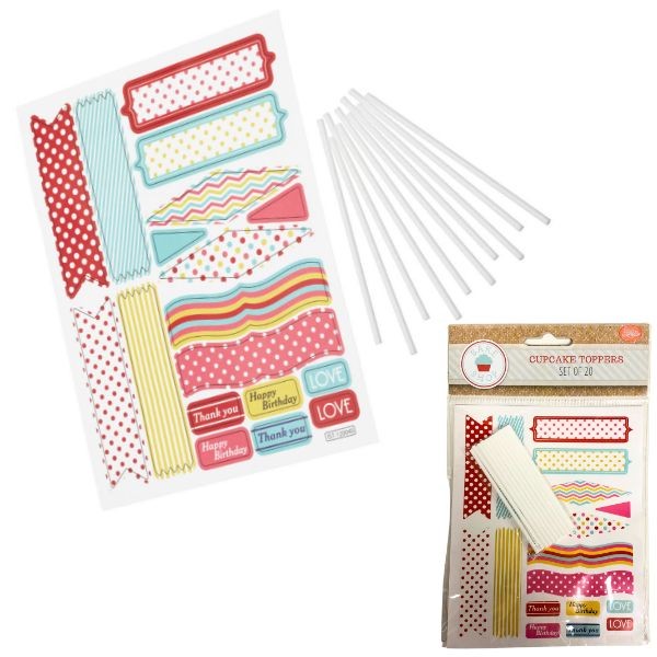 Bake Shop Products - 20PC Set CupCake Toppers - 48 For $26.40