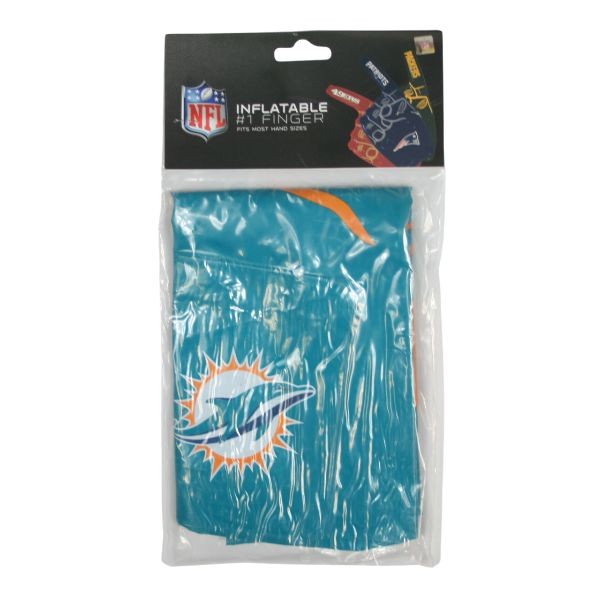 Miami Dolphins Fan Gear - Inflatable Team Finger - 12 For $24.00 - Wholesale Miami Dolphins Products - Dolphins Merchandise