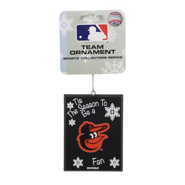 Baltimore Orioles Ornaments - Tis The Season Wood Ornaments - 12 For $30.00 - Wholesale Baltimore Orioles Products - Orioles Merchandise