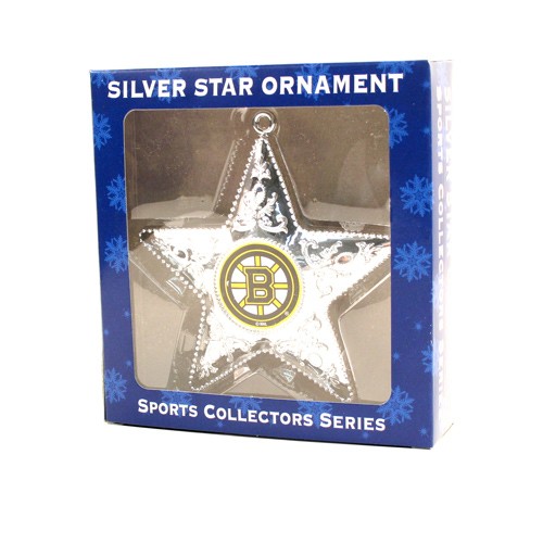Boston Bruins Ornaments - Silver Star Style - 12 For $30.00 - Boston Bruins
