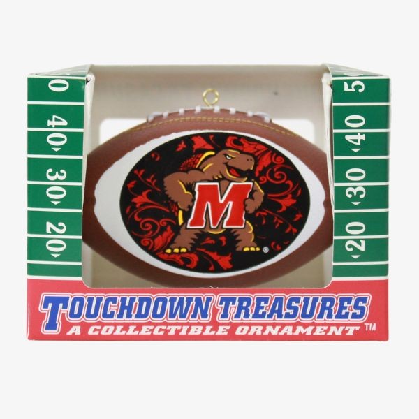 Maryland Terapins Ornaments - Onfield Football Style - 6 For $21.00 - Maryland Terapins