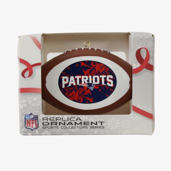 New England Patriots Ornaments - Onfield Football Style - 6 For $21.00 - Wholesale New England Patriots - Patriots Merchandise