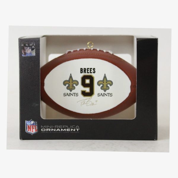New Orleans Saints Ornaments - Drew Brees #9 Onfield Football Style - 6 For $21.00 - Wholesale New Orleans Saints Product - Saints Merchandise 2