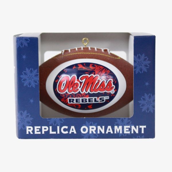 Ole Miss Ornaments - Onfield Football Style - 6 For $21.00 - Mississippi Rebels (Ole Miss)