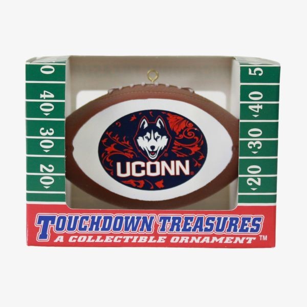 UCONN Huskies Ornaments - Onfield Football Style - 6 For $21.00 - UCONN Huskies