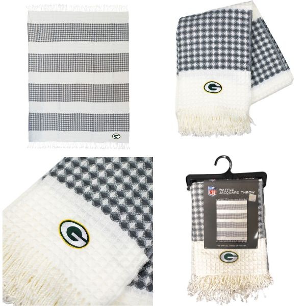 Green Bay Packers Blanket - 50"x60" Jacquard Throw Blankets - 6 For $81.00 - Wholesale Green Bay Packers Products - Packers Merchandise