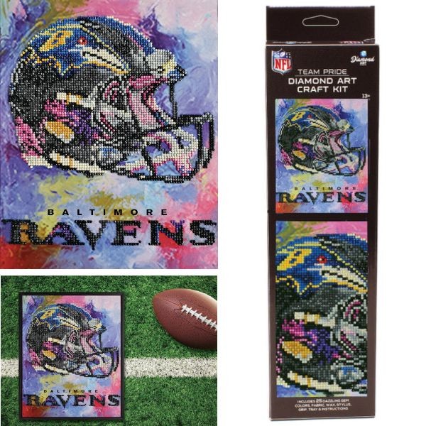 Baltimore Ravens Craft Kit - Diamond Art Craft Kit - 2 For $15.00 - Wholesale Baltimore Ravens Products - Baltimore Football