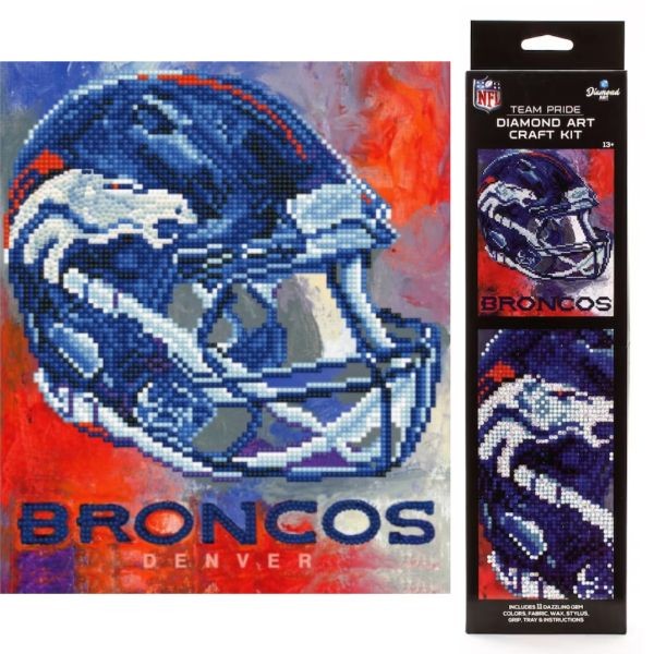 Denver Broncos Craft Kit - Diamond Art Craft Kit - 2 For $15.00 - Wholesale Denver Broncos Products - Denver Merchandise