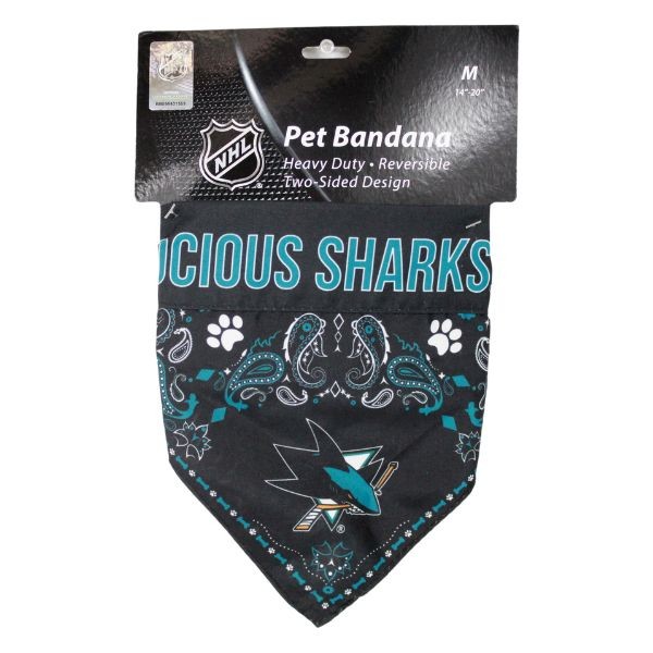 Must Go Deal - San Jose Pet Bandanas - Sizes And Designs May Vary - 12 For $18.00 - San Jose Sharks