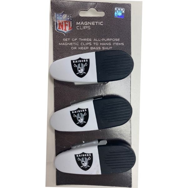 Las Vegas Raiders Clips - 3Pack Magnetic Heavyweight Clips - 6 Packs For $18.00 - Wholesale Raiders Products - Las Vegas Raiders 2
