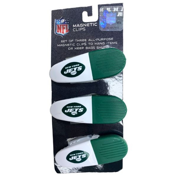 New York Jets Clips - 3Pack Magnetic Heavyweight Clips - 6 Packs For $18.00 - Wholesale New York Jets Products - Jets Merchandise 2
