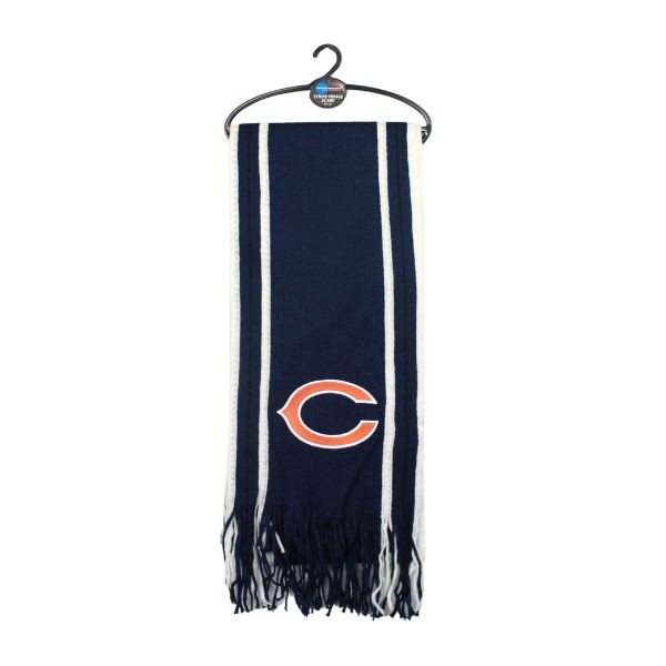 Chicago Bears Scarves - Striped Fringe Fashion Scarves - 4 For $20.00 - Wholesale Chicago Bears Products - Bears Merchandise