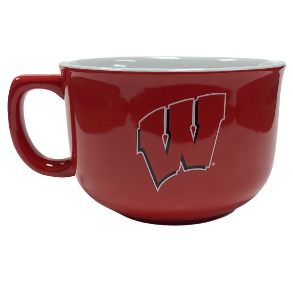 Wisconsin Badgers Mugs - AWAY Style 32OZ Ceramic Bowl Mug - 4 For $26.00 - Wisconsin Badgers