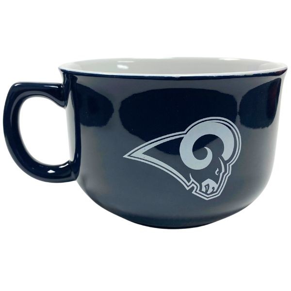 Los Angeles Rams Mugs - FLT Style 32OZ Ceramic Bowl Mug - 4 For $26.00 - Wholesale Los Angeles Rams Products - Rams Merchandise 2