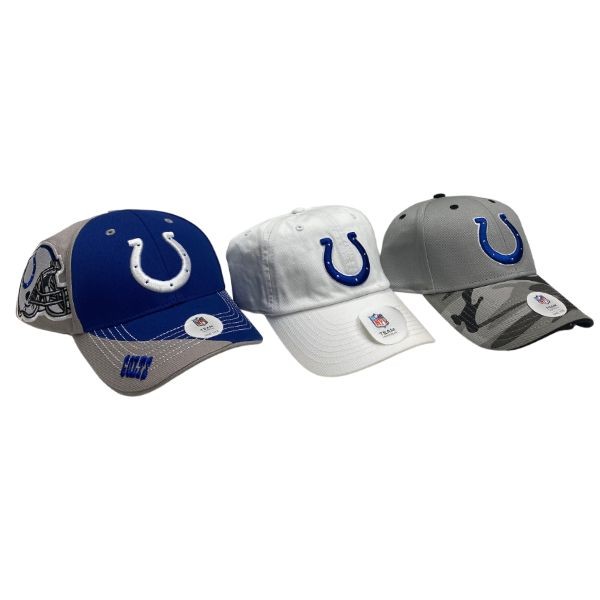 Indianapolis Colts Caps - Total Assortment - May Not Be As Pictured - 12 For $60.00 - Wholesale Indianapolis Colts Products - Colts Merchandise