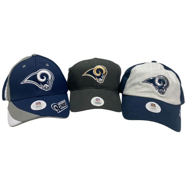 Los Angeles Rams Caps - Total Assortment - May Not Be As Pictured - 12 For $60.00 - Wholesale Los Angeles Rams Products - Rams Merchandise
