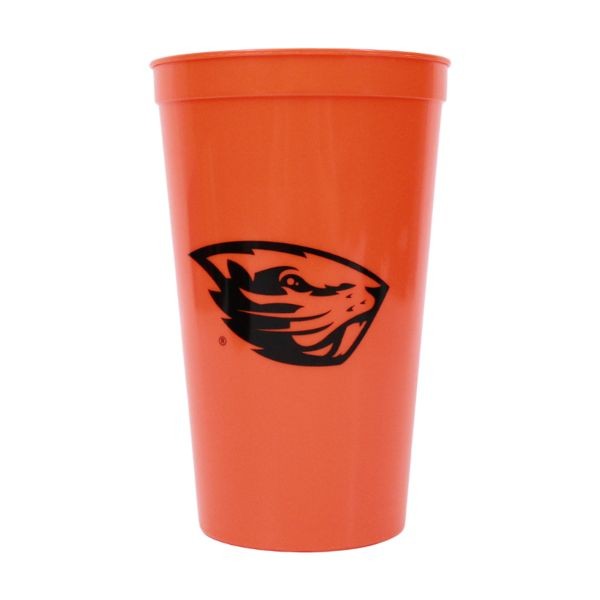 Oregon State Beavers Gear - 16OZ Orange Plastic Stadium Tumblers - 24 For $18.00 - Oregon State Beavers