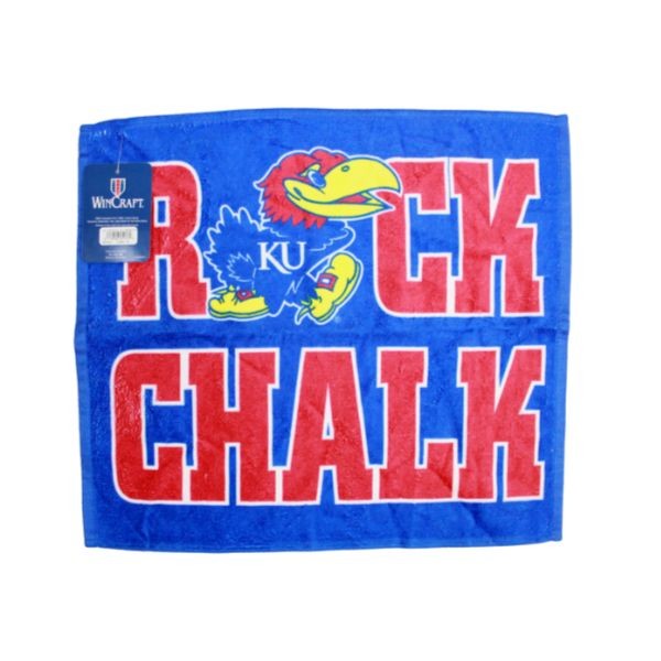 Kansas Jayhawks Fan Towels - 15"x18" Rock Chalk Rally Towels - 6 For $21.00 - Kansas Jayhawks