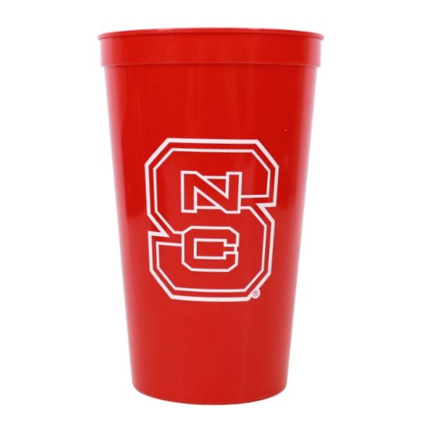 NC State Tumblers - 16OZ Red Plastic Stadium Tumblers - 24 For $18.00 - NC State