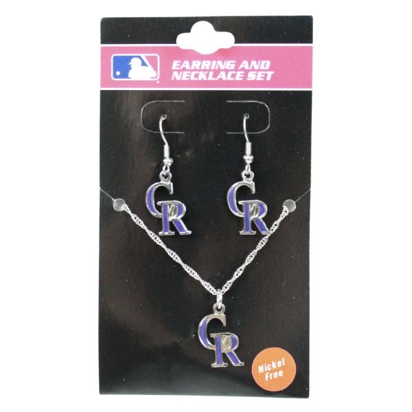 Colorado Rockies Jewelry Sets - Earring/Necklace Set - 6 Sets For $21.00 - Wholesale Colorado Rockies Products - Rockies Merchandise 2