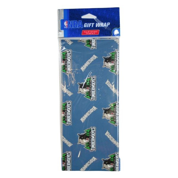 Minnesota Timberwolves Basketball - Team Gift Wrap Pack - 24 Packs For $18.00 - Minnesota Timberwolves