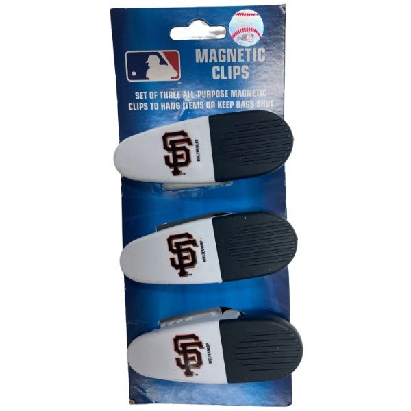 San Francisco Giants Clips - 3Pack Magnetic Heavyweight Clips - 6 Packs For $18.00 - Wholesale San Francisco Giants Products - Giants Merchandise