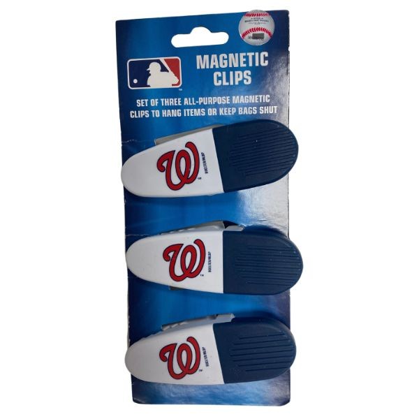 Washington Nationals Clips - 3Pack Magnetic Heavyweight Clips - 6 Packs For $18.00 - Wholesale Washington Nationals Products - Nationals Products
