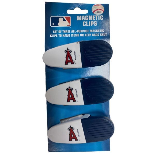 Los Angeles Angels Clips - 3Pack Magnetic Heavyweight Clips - 6 Packs For $18.00 - Wholesale Los Angeles Angels Products - Angels Merchandise