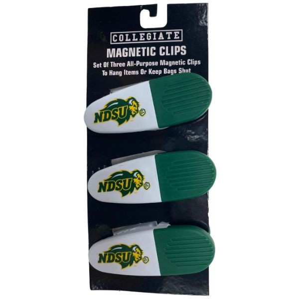 North Dakota State Bisons Clips - 3Pack Magnetic Heavyweight Clips - 6 Packs For $18.00 - North Dakota State