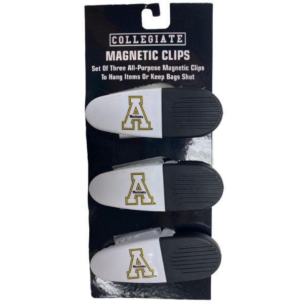 App State Mountaineers Clips - 3Pack Magnetic Heavyweight Clips - 6 Packs For $18.00 - Wholesale Carolina Panthers Products - Carolina Football