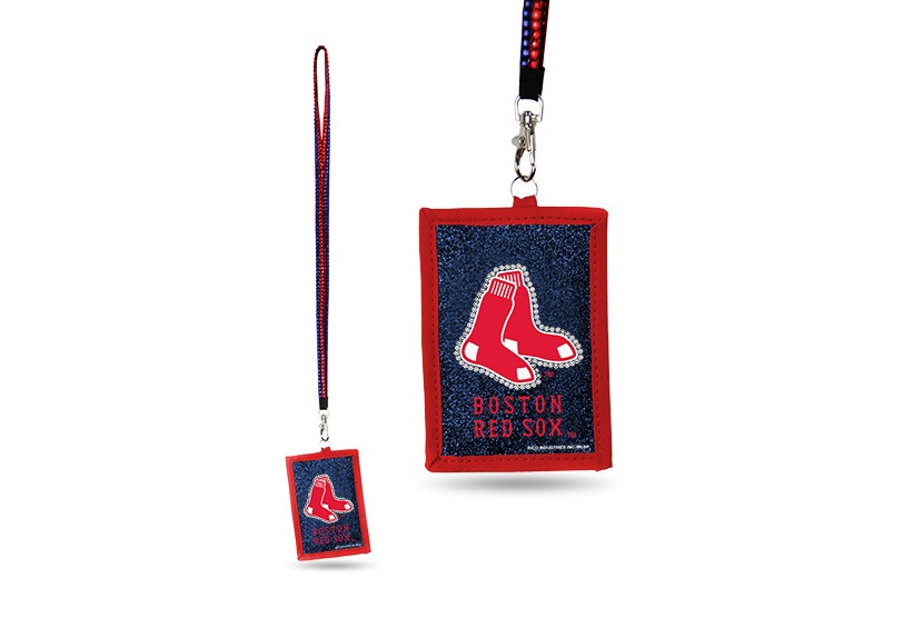 Boston Red Sox Bling - Bling Lanyard With ID Holder - $3.00 Each - Wholesale Boston Red Sox Products - Red Sox Merchandise