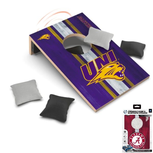 University Northern Iowa - 10"x7" Cornhole Board With BlueTooth Speaker - 4 Bags And USB Cable Included - 4 For $30.00 - Iowa State