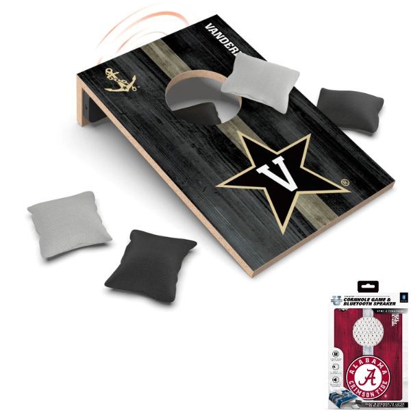 Vanderbilt University - 10"x7" Cornhole Board With BlueTooth Speaker - 4 Bags And USB Cable Included - 4 For $30.00 - Vanderbilt
