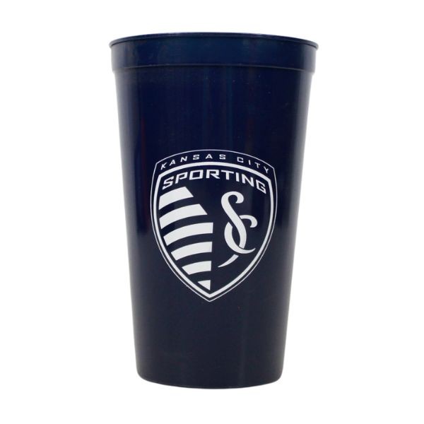 Kansas City Sporting FC - 16OZ Blue Plastic STADIUM Tumblers - 24 For $18.00 - Wholesale Kansas City Chiefs Product - Chiefs Merchandise