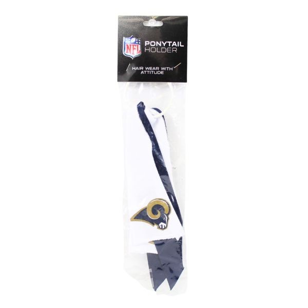 Los Angeles Rams Hair Accessories - Blue.White Jersey Style PonyTail Holders - 12 For $24.00 - Wholesale Los Angeles Rams Products - Rams Merchandise