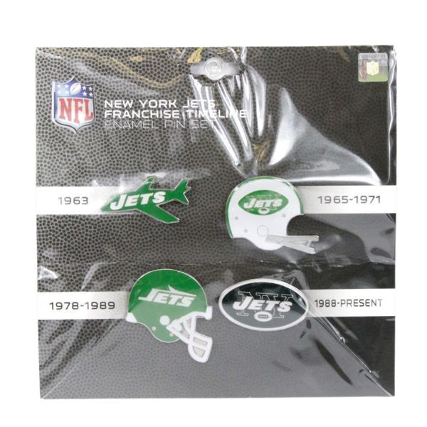 New York Jets Collectibles - 4Pack Franchise Lapel Pin Series - 12 Packs For $30.00 - Wholesale New York Jets Products - Jets Merchandise 2