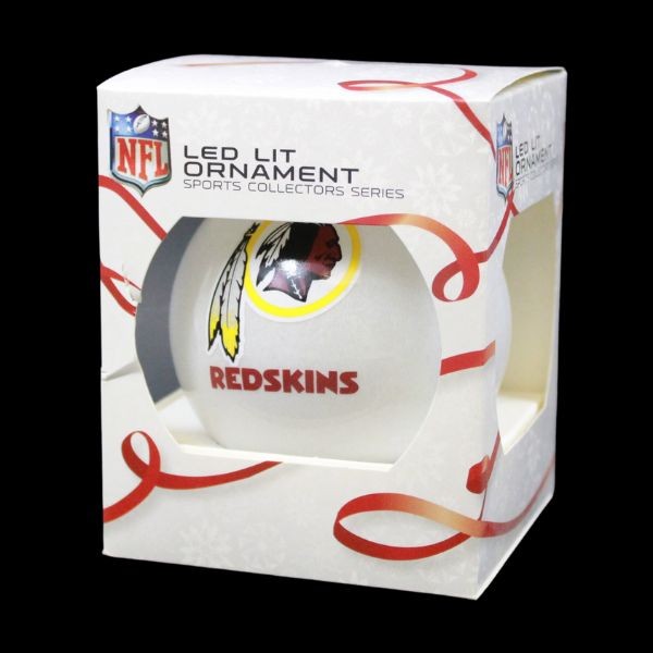 Washington Redskins Ornaments - LED Color Changing Ball Ornaments - Some Are Defective - 24 For $24.00 - Wholesale Washington Redskins Products - Redskins Merchandise