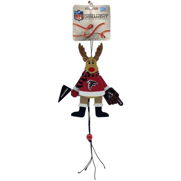 Atlanta Falcons Ornaments - Cheer Reindeer Moving Ornaments - 6 For $24.00 - Wholesale Atlanta Falcons Products - Wholesale Football Gear