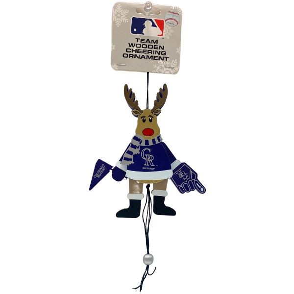 Colorado Rockies Ornaments - Cheer Reindeer Moving Ornaments - 6 For $24.00 - Wholesale Colorado Rockies Products - Rockies Merchandise