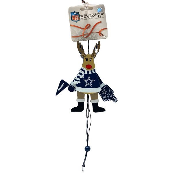 Dallas Cowboys Ornaments - Cheer Reindeer Moving Ornaments - 6 For $24.00 - Wholesale Dallas Cowboys Product - Cowboys Merchandise